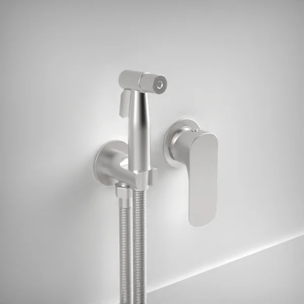 Ava Purity Douche Kit W/ Flanges - Brushed Stainless Steel