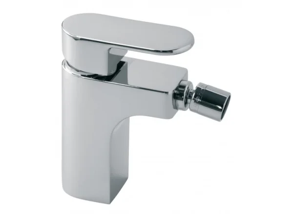 Vado Life Mono Bidet Mixer Smooth Bodied Single Lever Deck Mounted Without Pop-up Waste Chrome