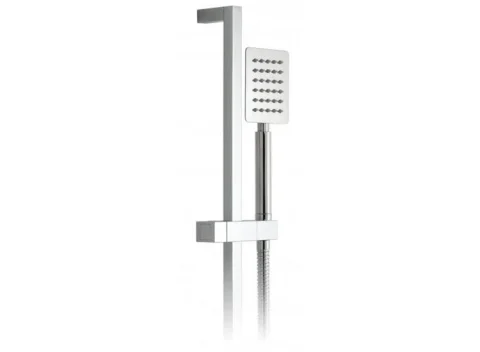 Vado Aquablade Slide Rail Shower Kit With Rectangular Single Function All Metal Rub Clean Shower Handset With Cool Touch Handle, 900mm Slide Rail With Twist Control And 150cm Shower Hose Chrome detail view - Image 2