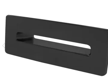 Cubico Rectangle Overflow Cover Matt Black product image - Image 1