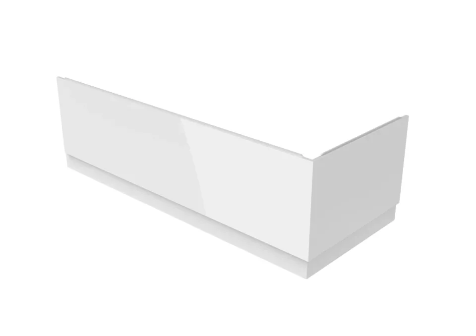 Saneux 1700x450mm Bath Panel & Plinth - Gloss White product image - Image 1