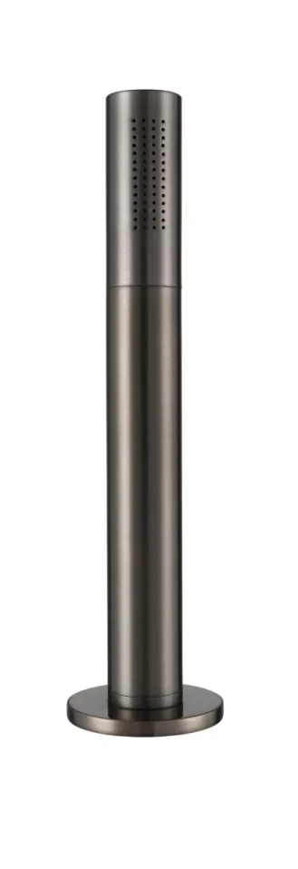 Just Taps Vos Pull-Out Shower Handle With Overflow Waste Drainer Brushed Black product image - Image 1