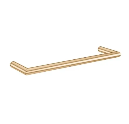 Thermosphere 12v Heated Towel Bar Double Round 450mm Polished Brass detail view - Image 2