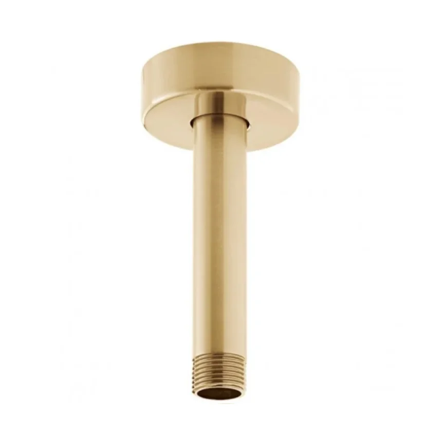 Vado Individual Fixed Head Ceiling Mounting Arm 100mm (4'') Brushed Gold product image - Image 1