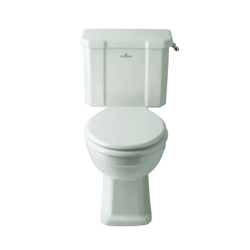 Bc Designs Victrion White Matt Toilet Seat S/close - Chrome Hinges Chrome detail view - Image 3