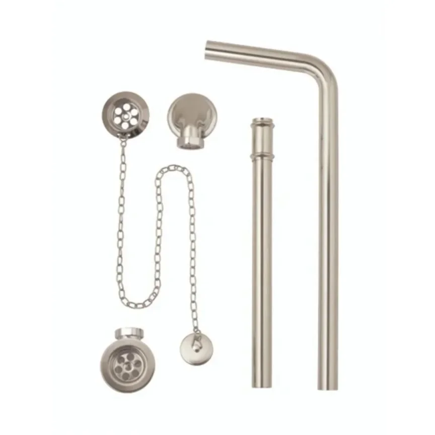 Bc Designs Plug & Chain Exposed Ext Bath Waste Brushed Nickel product image - Image 1