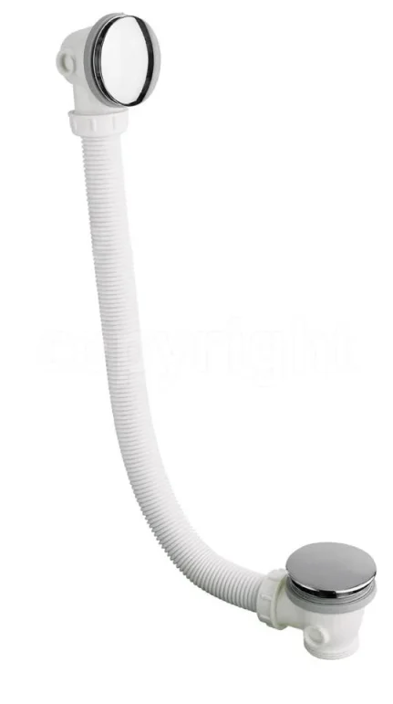 Crosswater Bath Click Clack Waste Chrome detail view - Image 2