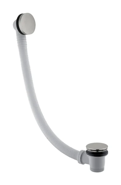 Brushed Stainless Steel  Inox Click Clack Bath Waste 80cm