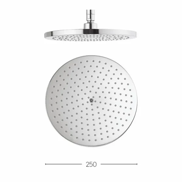 Crosswater Central Fixed Head 250mm Chrome detail view - Image 3