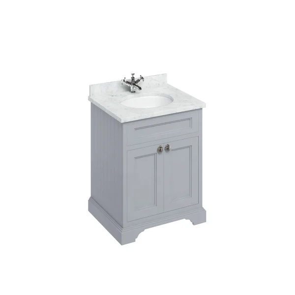 Burlington Freestanding Basin Unit With Doors Grey