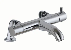 Just Taps Florence Thermostatic Bath And Shower Mixer Deck Mounted Chrome