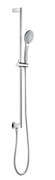 Just Taps Curve Shower Rail With Integrated Wall Outlet Hose And Multi Function Chrome