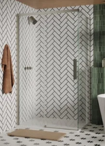 Crosswater Asura 8mm Side Panel For Sliding Door 800 Brushed Stainless Steel