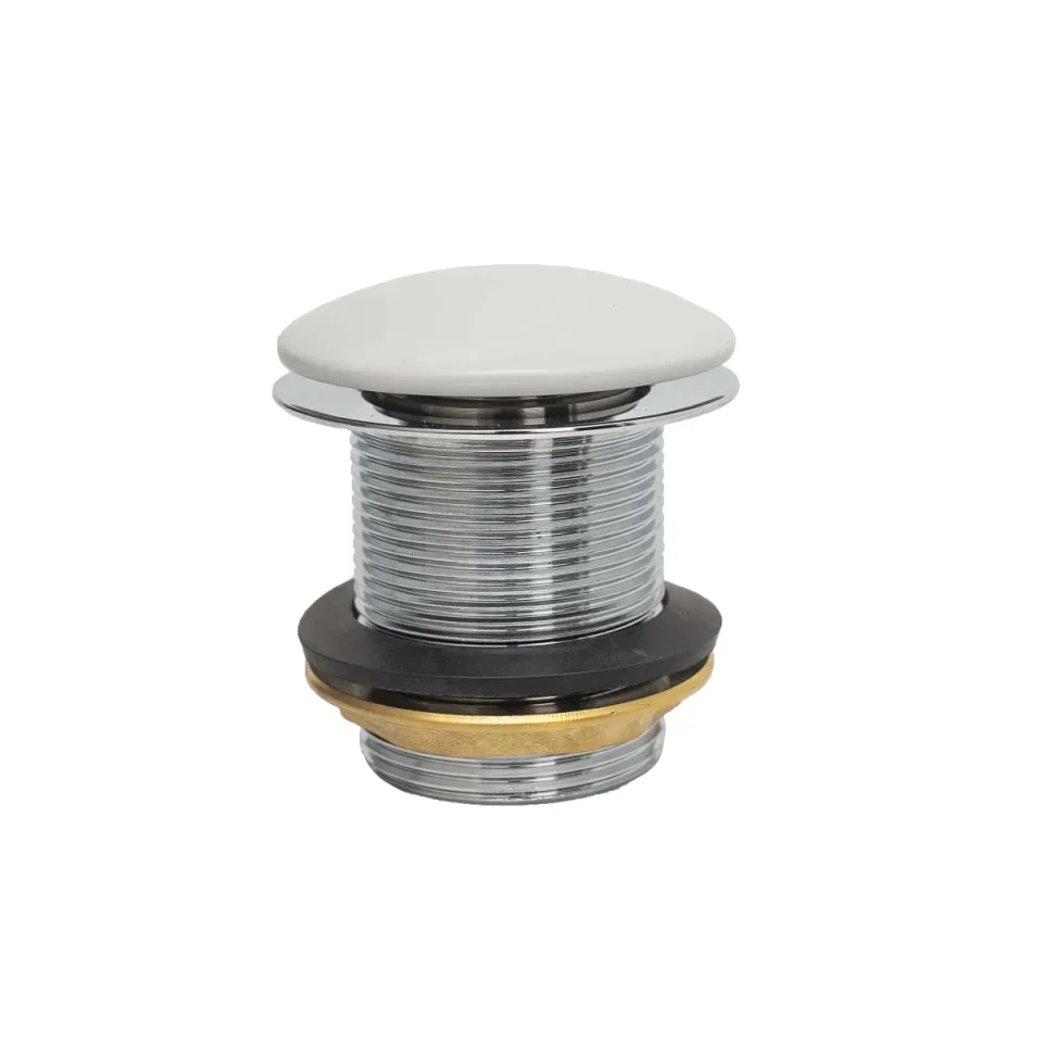 Bc Designs Push Down Bath Waste 60mm (unslotted) Powder Grey product image - Image 1