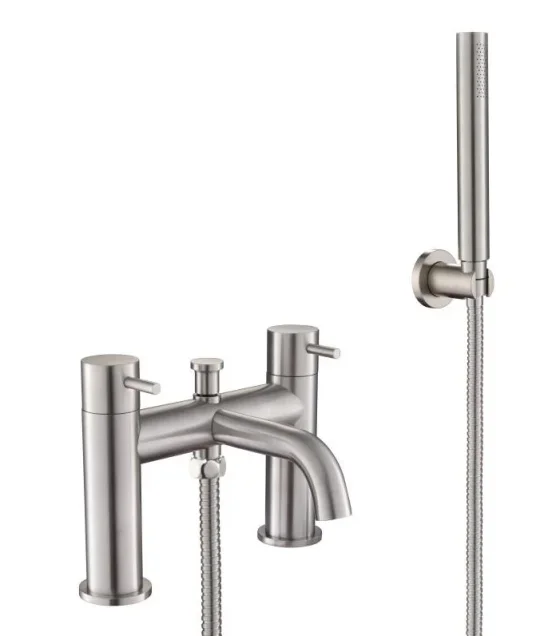 Just Taps Inox Deck Mounted Bath Shower Mixer With Kit product image - Image 1