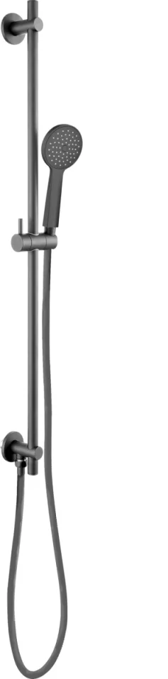 Just Taps Slide Rail Kit With Bottom Outlet Round Handle Matt Black product image - Image 1