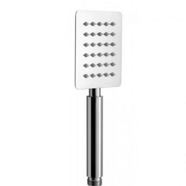 Vado Aquablade 80mm X 100mm Rectangular Single-function All Metal Rub-clean Shower Handset With Cool Touch Handle Chrome