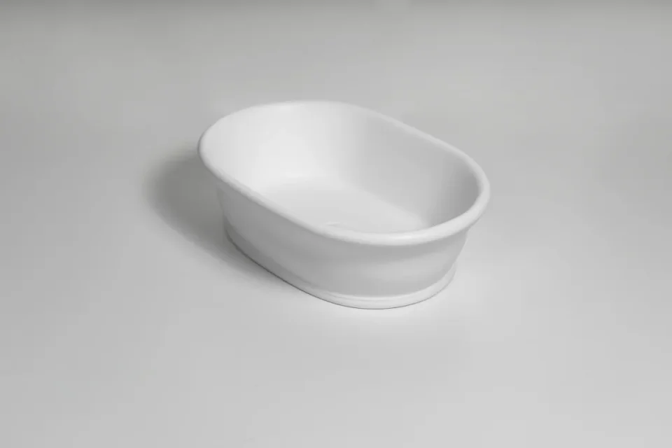 Bc Designs Bampton/aurelius Basin 535 X 390 Polished White detail view - Image 3