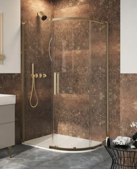 Crosswater Asura 8mm Quadrant Door 1000 X 800 Brushed Brass product image - Image 1