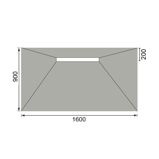 Abacus Elements Lin600 Level Tray 16x9 Offset technical drawing - Image 2