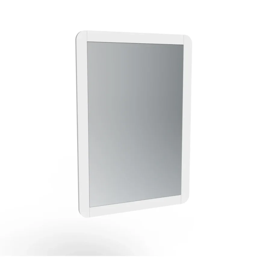 Saneux Hyde 55cm 1 Door Recessed Electric Mirror Cabinet (rh) - Matte White product image - Image 1