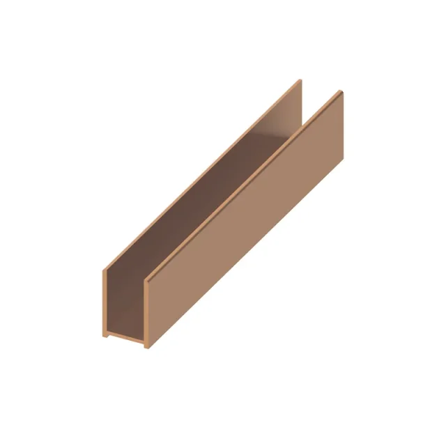 Abacus Glass Surface Channel -10mm Bronze - 1200mm product image - Image 1