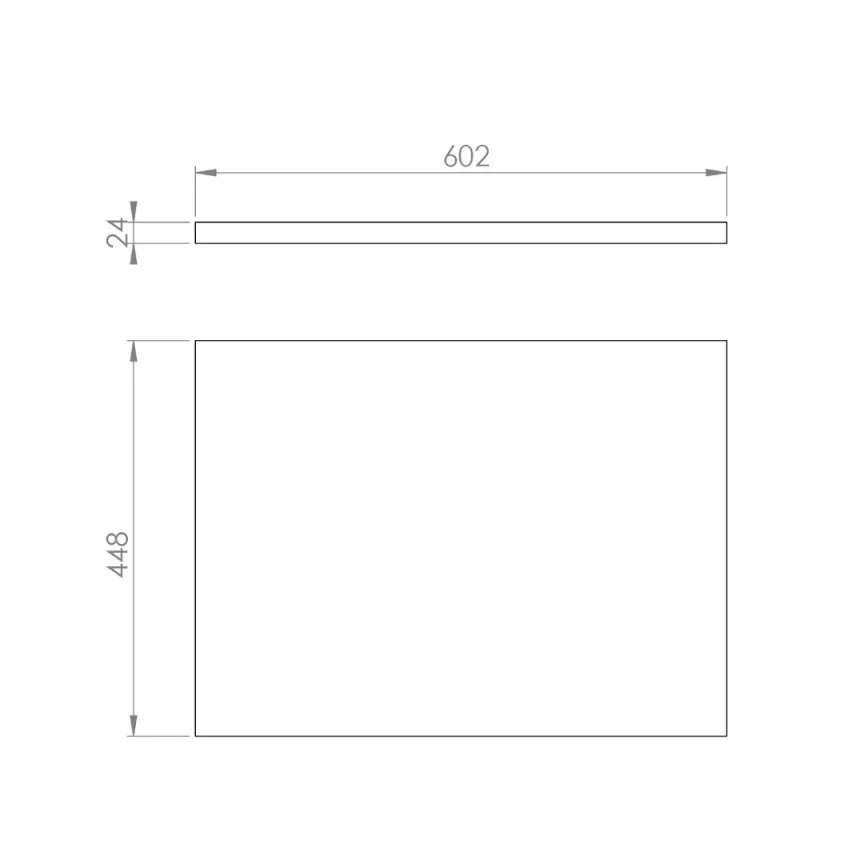 Saneux Austen 60cm Countertop - Matte Iron Grey detail view - Image 2