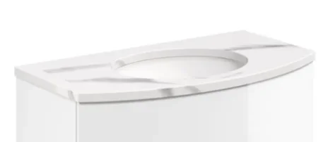 Crosswater Svelte 800mm Calcutta Effect Inset Basin with Overflow White