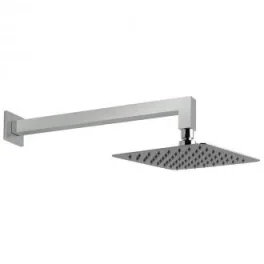 Vado Aquablade 300mm (10") Square Easy Clean Slimline Shower Head With Arm Chrome detail view - Image 3