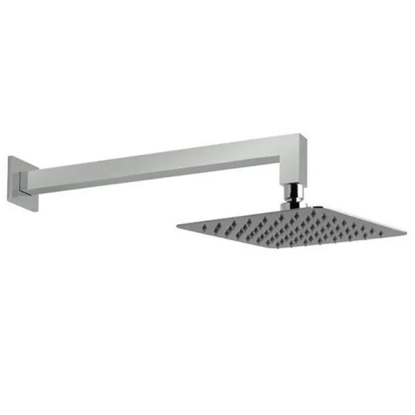 Vado Aquablade 300mm (10") Square Easy Clean Slimline Shower Head With Arm Chrome detail view - Image 5