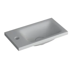 Faeber Silkstone Pearl 400mm Cloakroom Single Wall Hung Basin Matt (requires Brackets)