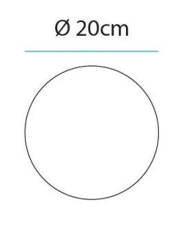 Hib Helix Round Magnifying Mirror 20cm technical drawing - Image 2