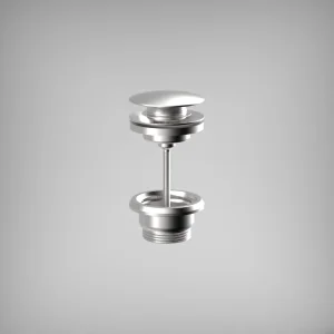 Ava Universal Click Basin Waste & Freeflow Adaptor - Brushed Stainless Steel