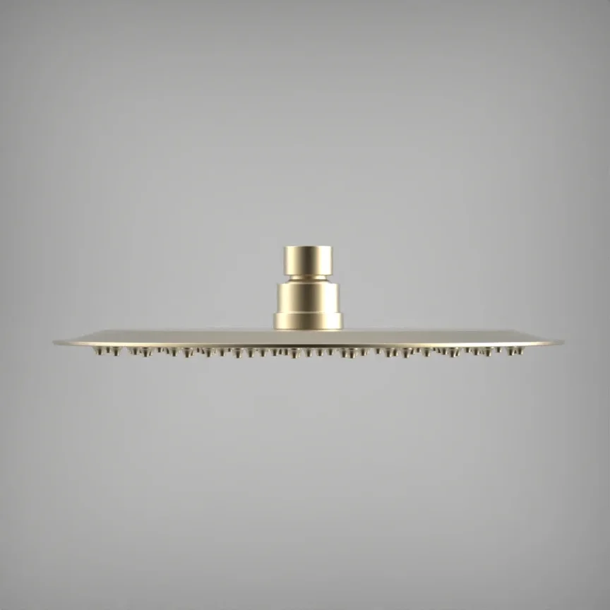 Ava Round 250mm Shower Head - Brushed Brass detail view - Image 4