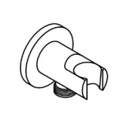 Ava Hand Shower Integrated Round Wall Outlet - Polished Stainless Steel product image - Image 5