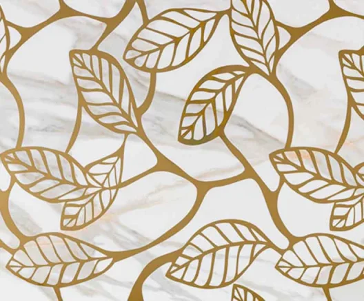 European Tiles Borghini Gold Leaf Glossy 45X120 product image - Image 1