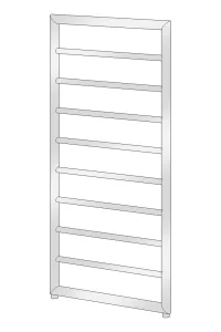 Ava Frame 1000x500mm Towel Rail Polished Stainless Steel
