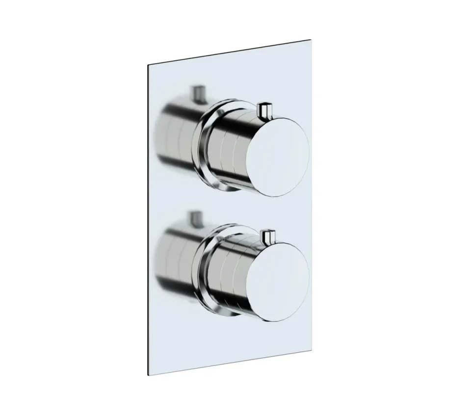 AVA Essence 1 Outlet 2 Handle Shower Valve Polished Chrome product image - Image 1