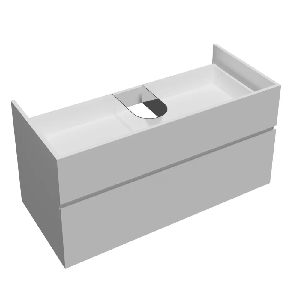 Faeber Venice 1000mm Basin Unit Matte White detail view - Image 2