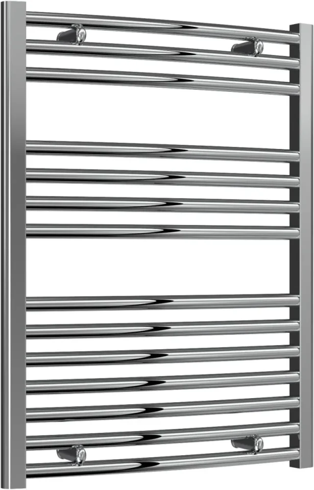 Reina Diva 600 X 800 Towel Radiator Chrome Curved product image - Image 1