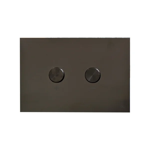 Oli Blink Pneumatic Dual Flush Plate Polished Black Chrome RT