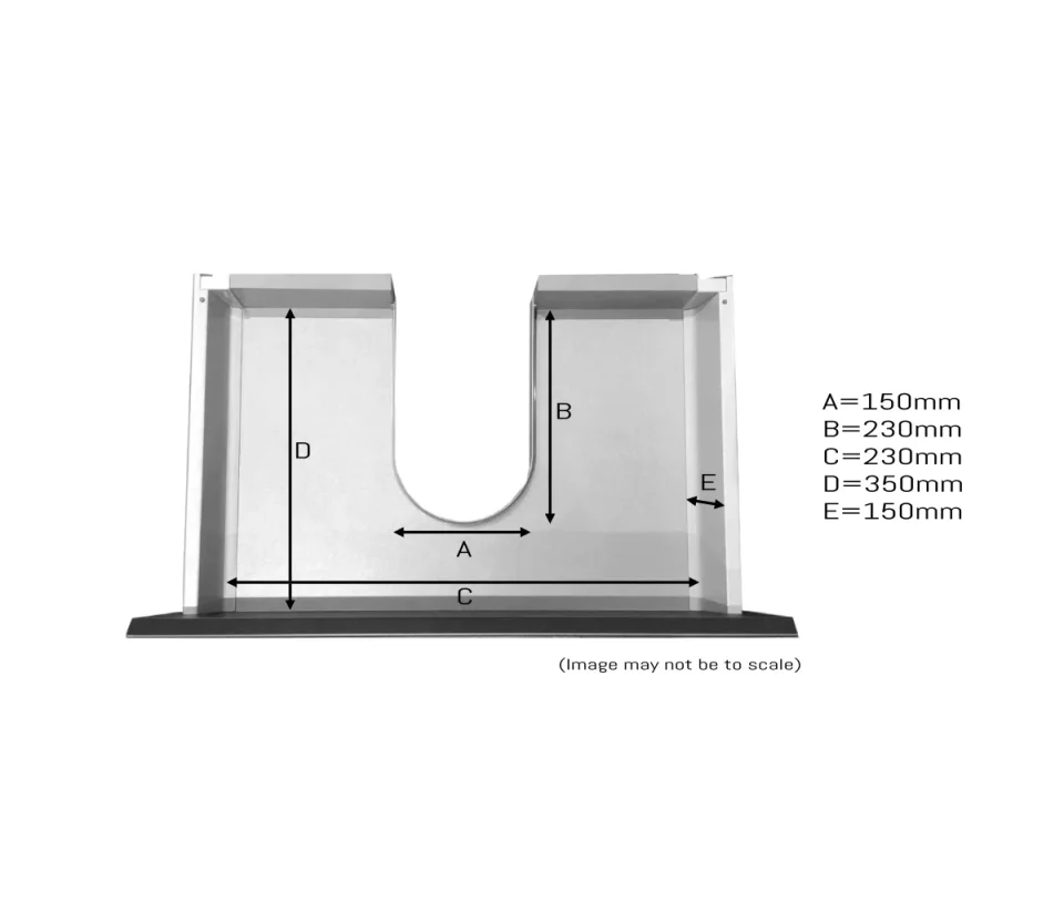 Faeber Mode 30 Side Unit 2 Drawer Unit Matt White technical drawing - Image 3