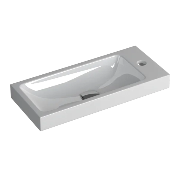 Faeber Silkstone Box 400mm Cloakroom Single Wall Hung Basin Gloss (requires Brackets)