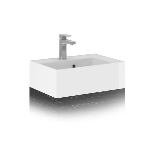 Crosswater Elite 500mm Square Vanity Basin with Overflow and 1 Tap Hole product image - Image 1