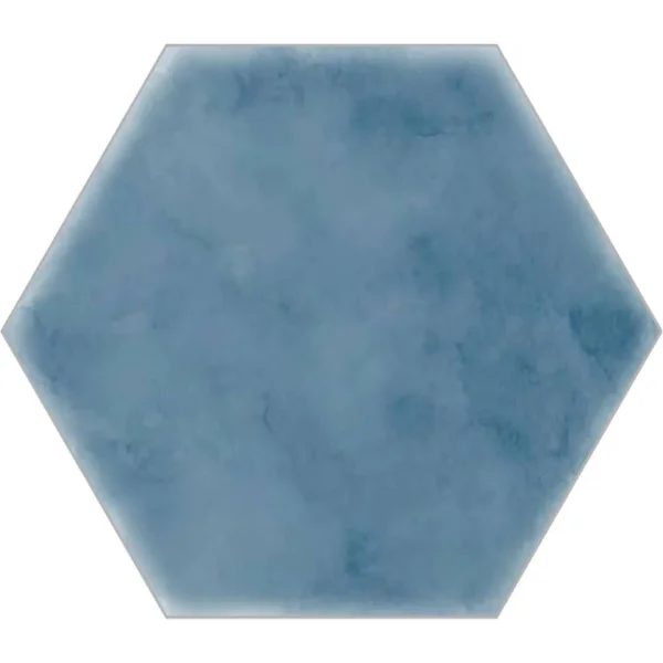 Scandinavian Cyan Hexagon Tiles - Solid