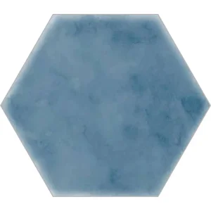 Scandinavian Cyan Hexagon Tiles - Solid