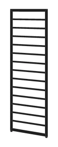 Ava Frame 1500x500mm Stainless Steel Towel Rail Black