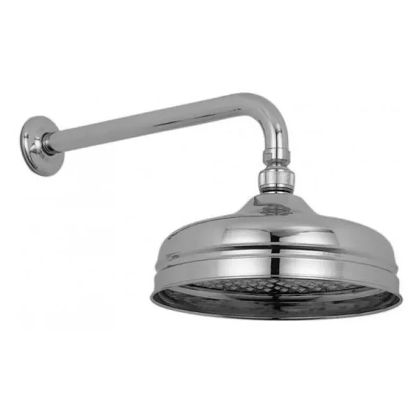 Vado Traditional 200mm (8") Round Shower Head With Shower Arm product image - Image 1