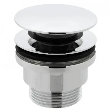 Booth & Co. Universal Brass Basin Waste Chrome & detail view - Image 3