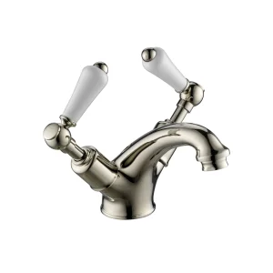 Just Taps Grosvenor Lever Basin Mixer With Pop Up Waste Nickel